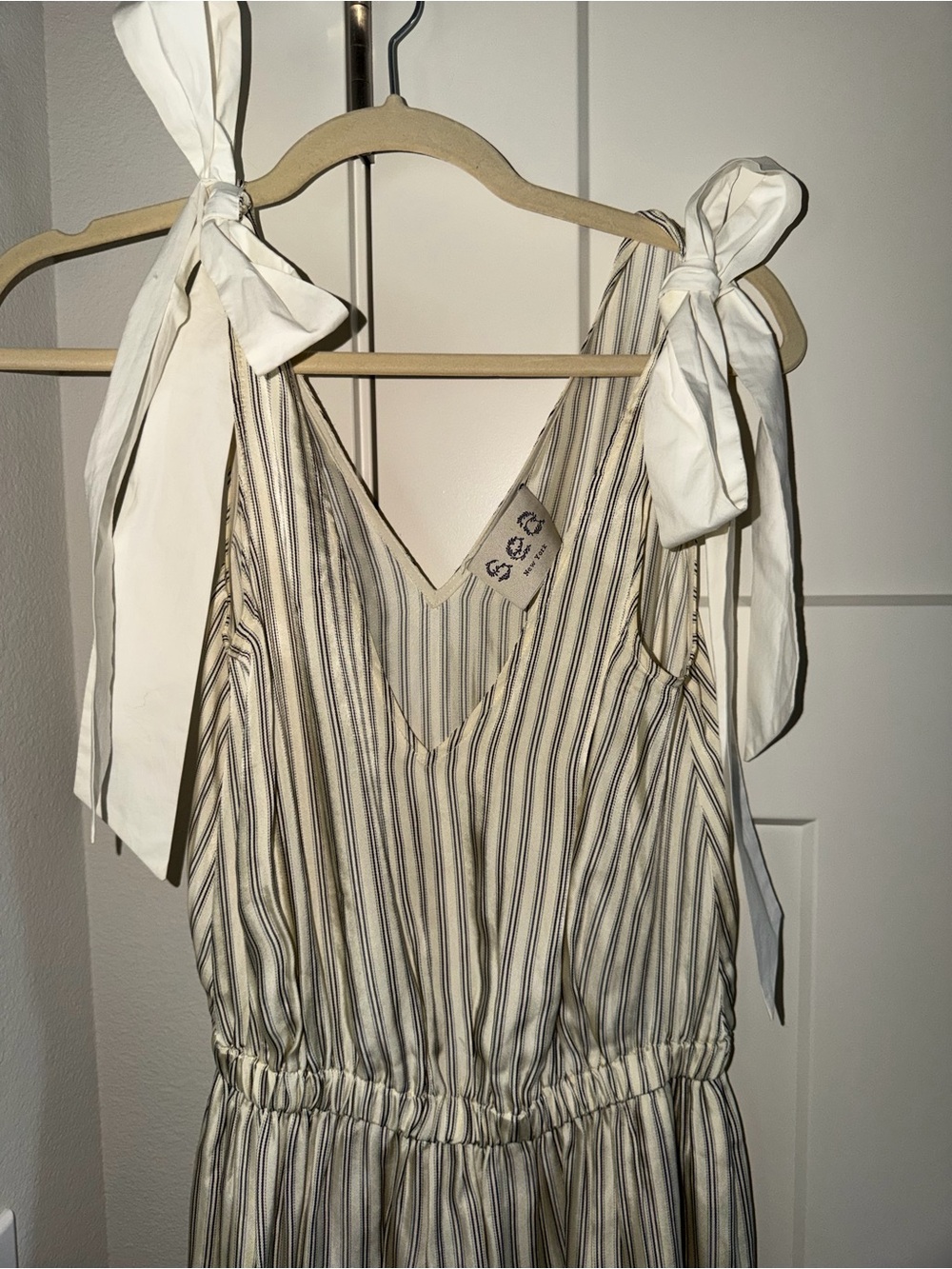 Sea New York Striped Tie-Shoulder Dress